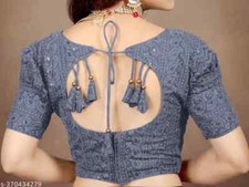 Blusa Saree Feminina Indiana Georgette Bordada Pronta Sari Choli/Top comprar usado  Enviando para Brazil