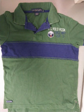 Usado, Polo Assn dos EUA. Camisa polo listrada verde algodão manga curta Ralph Lauren #3-pequena comprar usado  Enviando para Brazil