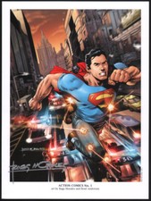 Usado, Quadrinhos de ação Superman #1 ASSINADO Rags Morales novo 52 DD portfólio impressão de arte comprar usado  Enviando para Brazil