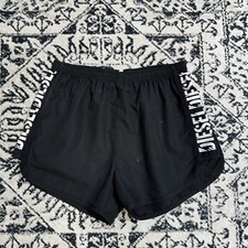 Vintage Diesel Damskie czarne spodenki poliestrowe Rozmiar S Y2K lata 90. Bieganie Sport Regulacja, używany na sprzedaż  PL