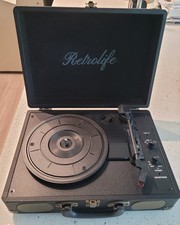 toca-discos portátil Retrolife vinil toca-discos 3 velocidades Bluetooth mala R609 comprar usado  Enviando para Brazil