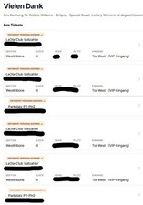 Vip tickets robbie gebraucht kaufen  Bocholt