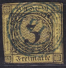 Baden blauem nummernstempel gebraucht kaufen  Oberschleißheim