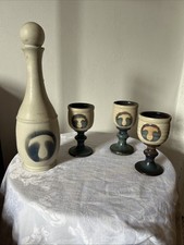 Carafe decanter goblets for sale  HALIFAX