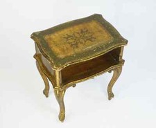 Mesa lateral de madeira florentina vintage dourada italiana meados do século comprar usado  Enviando para Brazil