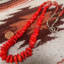 Lindo colar de coral vermelho étnico 24" (b147c-w2) comprar usado  Enviando para Brazil