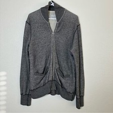 Usado, Jaqueta bombardeiro Wings + Horns cinza texturizada com zíper grande comprar usado  Enviando para Brazil