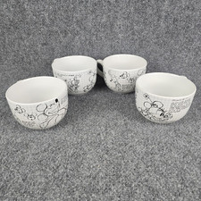 Lote de 4 Disney Mickey & Minnie Mouse Sketchbook caneca sopa prato 29 oz 90 anos, usado comprar usado  Enviando para Brazil