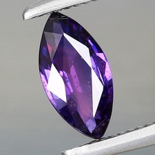 Usado, Pedra preciosa de safira roxa aquecida natural marquesa 0,42 ct 6,9x3,5 mm, Madagascar comprar usado  Enviando para Brazil