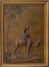 Bronzerelief mann einem gebraucht kaufen  Hamburg