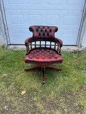 Vintage leather chesterfield for sale  MUIR OF ORD