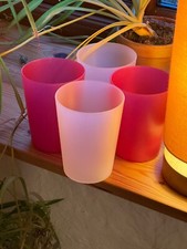 4x Copos de 500 ml Copos Bico Largo Vermelho e Branco, Resistente a Quedas de Chip Break comprar usado  Enviando para Brazil