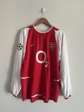 Camisa masculina Arsenal 2002-04 Home L/S Player Issue UCL nº 10 Bergkamp G comprar usado  Enviando para Brazil
