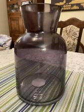 smoked glass vase for sale  ASHFORD