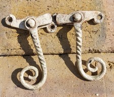 Pair iron twisted for sale  CHESSINGTON