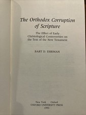THE ORTHODOX CORRUPTION OF SCRIPTURE: THE EFFECT OF EARLY By Bart D. Ehrman, usado comprar usado  Enviando para Brazil