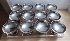 12x COPPE GELATO FRUTTA ACCIAIO INOX 10x8 15 ML VINTAGE + VASSOIO TRASPARENTE comprar usado  Enviando para Brazil
