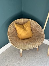 Antique rattan papasan for sale  HALIFAX