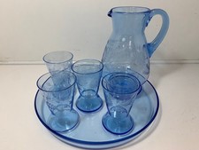 Hand blown blue for sale  UK