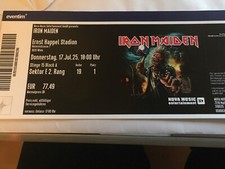 Iron maiden konzerticket gebraucht kaufen  Pottenstein