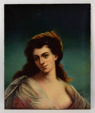 1893. Stary obraz, portret kobiety, akt, olej, podpisany i datowany. na sprzedaż  PL
