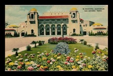 CARTÃO POSTAL DE LINHO AUDITÓRIO MUNICIPAL SAN ANTONIO TEXAS NÃO PUBLICADO comprar usado  Enviando para Brazil