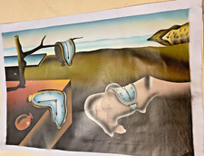 Pintura em tecido a óleo tecido de lona relógios abstratos impressão 38 1/2" X 26 1/2" comprar usado  Enviando para Brazil