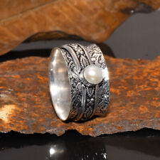 Anillo Giratorio De Perlas Boho De Plata Esterlina 925 Para Mujeres Joyería, usado comprar usado  Enviando para Brazil