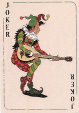 RARO MODERNO "Coringa Colorido Tocando Guitarra" JOKER Play Card #81 comprar usado  Enviando para Brazil