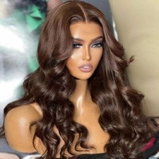 Usado, Peruca marrom de renda completa cabelo humano 150% densidade onda solta perucas sem cola pré-arrancadas comprar usado  Enviando para Brazil