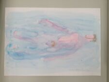 Aquarela SVEN BERLIN (1911-1999) Sven Swimming anos 1960/1970 comprar usado  Enviando para Brazil