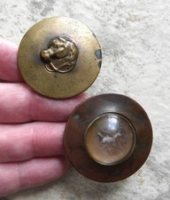Usado, 2 rosetas antigas originais de bronze, cavalo com bolha de vidro, cabeça de cavalo freio comprar usado  Enviando para Brazil