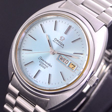 RELÓGIO MASCULINO VINTAGE OMEGA SEAMASTER COSMIC 2000 AUTOMÁTICO MOSTRADOR AZUL CELESTE DIA E DATA comprar usado  Enviando para Brazil