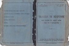 Tessera dispensa 1935 usato  Roma