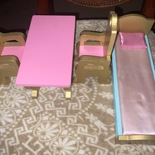 CADEIRAS DE MESA DE CAMA DE MADEIRA KRAFT MÓVEIS OURO ROSA AZUL  comprar usado  Enviando para Brazil