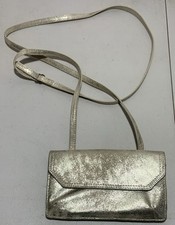 Mini bolsa carteira tiracolo HOBO couro dourado metálico alça ajustável comprar usado  Enviando para Brazil