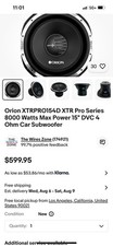 Orion xtrpro152d 8000w for sale  Salt Lake City