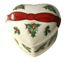 Usado, Porcelana Lu Pao Natal em forma de coração osso fino porcelana 3 1/2 x 3 1/2  comprar usado  Enviando para Brazil