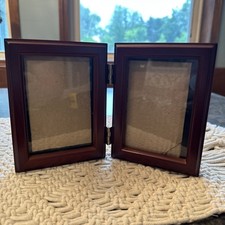 Moldura dupla dobrável 3 1/2”x5” madeira marrom carregamento inferior comprar usado  Enviando para Brazil