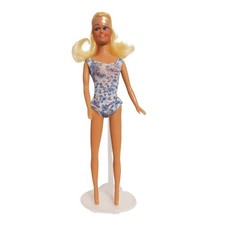 Maiô vintage Shillman mini mod moda boneca cabelo loiro azul floral anos 1970/80 comprar usado  Enviando para Brazil