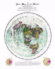 Usado, O Novo Mapa do Mundo por Alexander Gleason 1889 Impressão de Projeção Terra Plana comprar usado  Enviando para Brazil