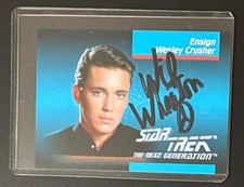 Star Trek Next Generation STNG cartão comercial Wil Wheaton Crusher assinado comprar usado  Enviando para Brazil