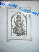 GRAVURE 1752 BRAMA BRAHMA BIRUMA  INDE INDIA na sprzedaż  Wysyłka do Poland