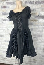 Usado, Vestido feminino vintage gótico vitoriano preto Bowknot princesa Lolita M comprar usado  Enviando para Brazil