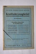 Alter ddr kraftfahrzeugbrief gebraucht kaufen  Chemnitz