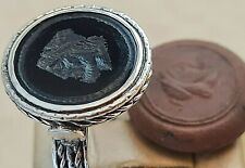 Impressão Em Baixo Relevo Prata Onix Selo Anel Estilo Romano feito à mão Look Vintage Antigo comprar usado  Enviando para Brazil