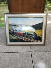 Steam train framed for sale  HARLOW