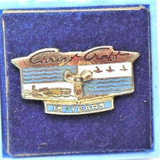 🚤VTG. Chris Craft boat Co. 15 anos prêmio de serviço de funcionário anúncio gravata/pino de lapela comprar usado  Enviando para Brazil