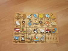 Holzpuzzle zum alphabet gebraucht kaufen  Seevetal
