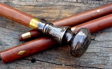 Antiga bengala de bronze com alça de cabeça de designer bengala de madeira vintage presente comprar usado  Enviando para Brazil